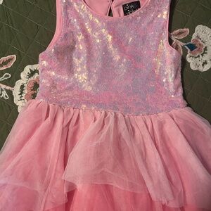 Kids Pink Sequin Tulle Party Dress size 6